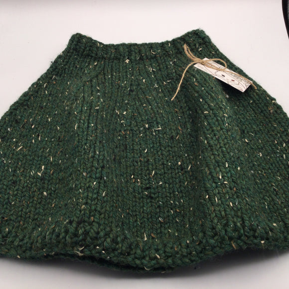 Capelet green tweed
