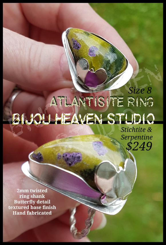 Atlantisite butterfly ring