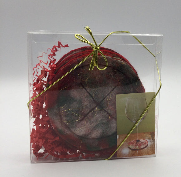 Felted Christmas Coasters