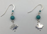 Solid Silver Maple Leaf Earrings