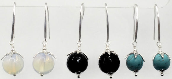 Sterling Silver Star Cap Earrings