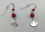 Solid Silver Maple Leaf Earrings