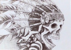 Skull with head dress