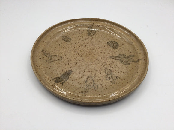 Plate with cacti design