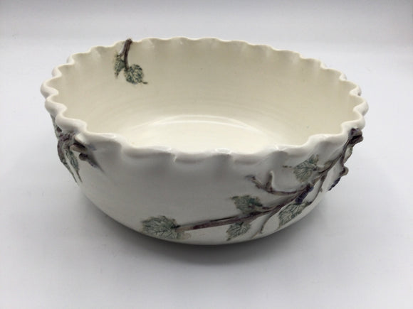 Grape Leaf  scalloped sm bowl