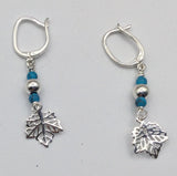 Filigree Silver Maple Leaf Earrings