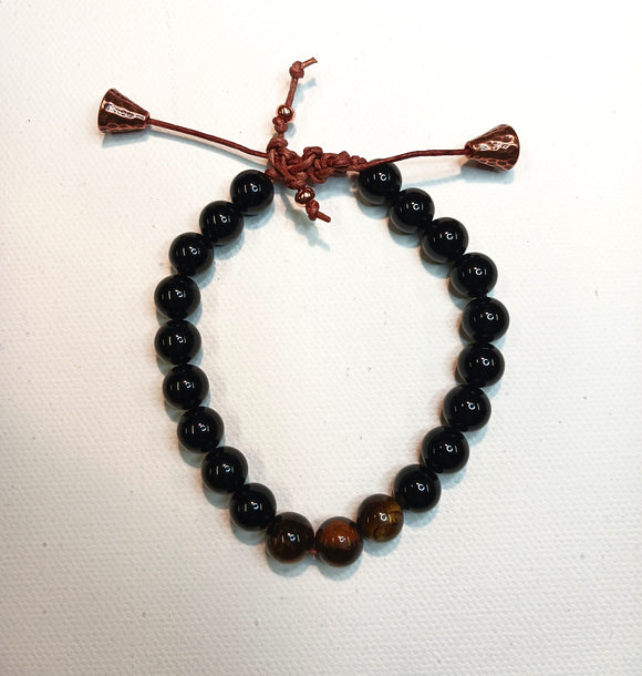 Masculine black onyx & tiger eye