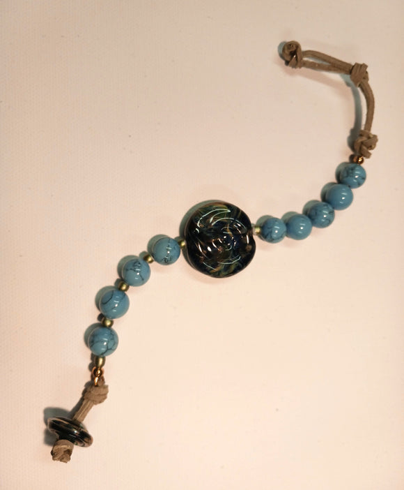 Bracelet turquoise/handmade beads