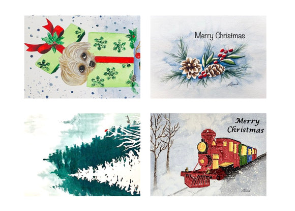 Christmas Greeting Cards - 4 pack