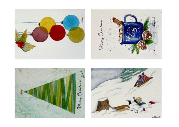 Christmas Greeting Cards - 4 pack