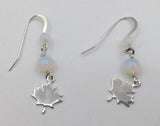 Solid Silver Maple Leaf Earrings