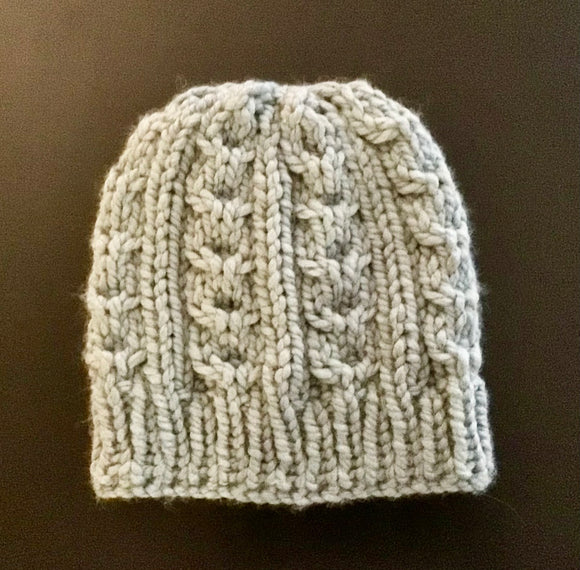 Cable Knit Beanie slate