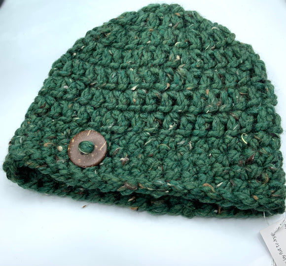 Button Beanie-green