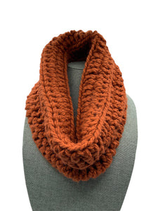 Chunky cowl-rust colour