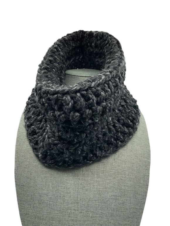 Chunky cowl-charcoal grey