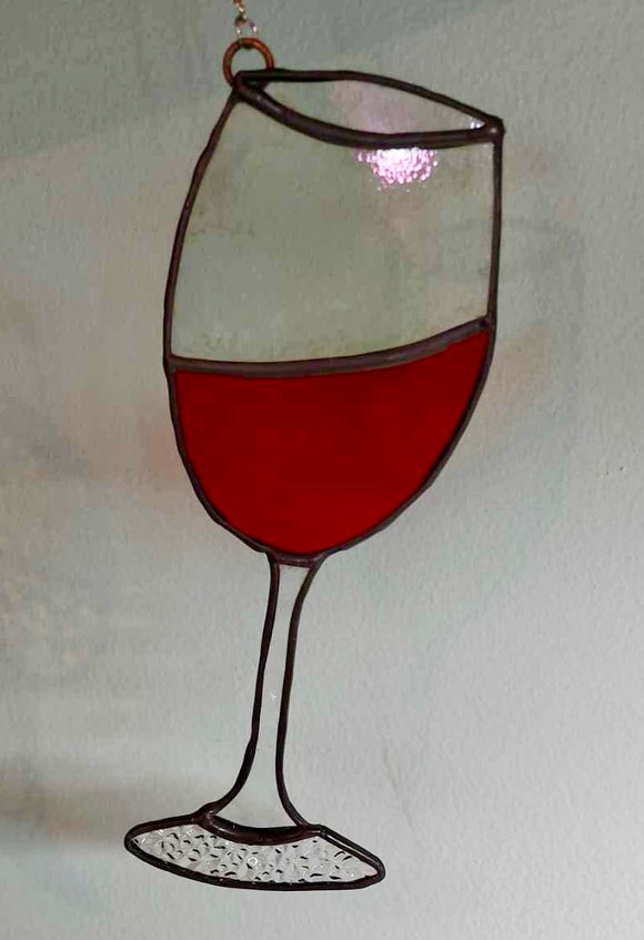 Red wine glass