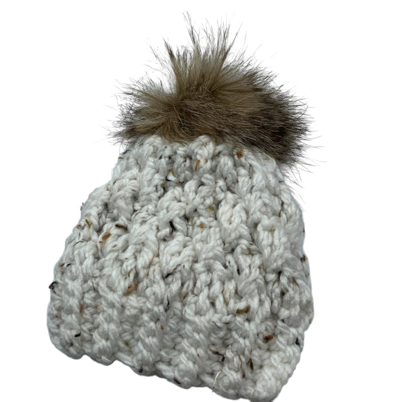 Baby Pom hat-grey mix