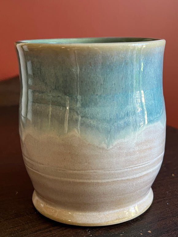 Pencil Holder Teal White