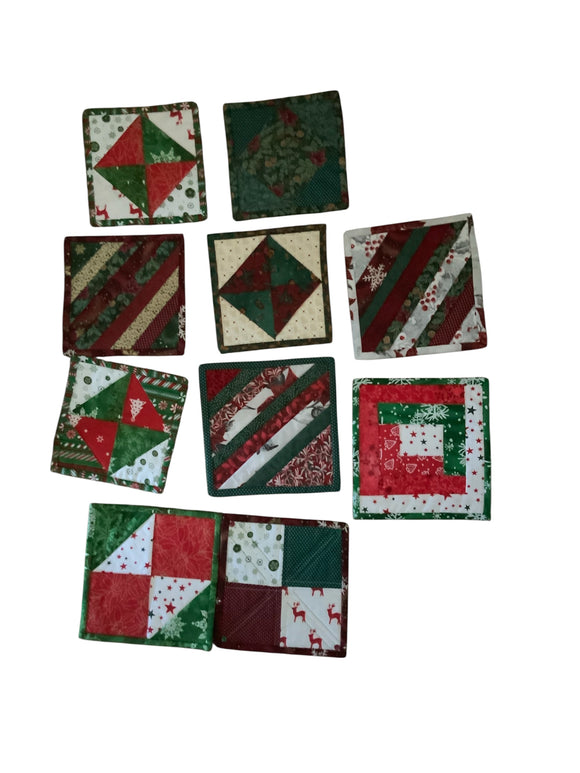 Quilted “Mug Rugs”, candle mats, teapot coaster