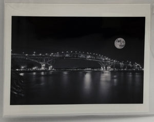 Bridge Black and White with Moon