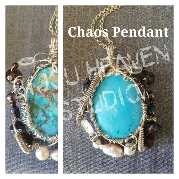 Chaos Turquoise Pendant necklace