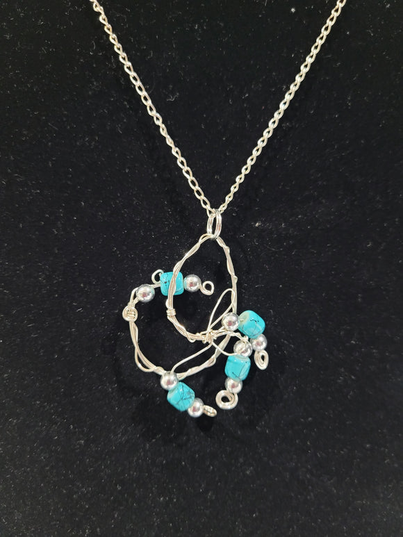 Silver and Turquoise pendant and chain
