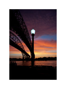 Bluewater Bridge Sunset/ Vertical #671