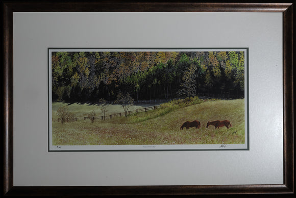 Pasture in the Valley Framed (In Studio)
