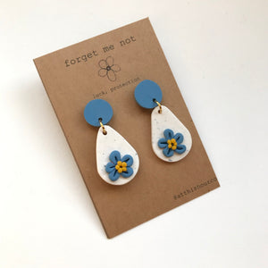 Forget Me Not Teardrop Earrings