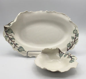 Grape Leaf Plate with 2nd piece