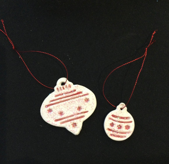 Large Decorative ball ornament set of 2