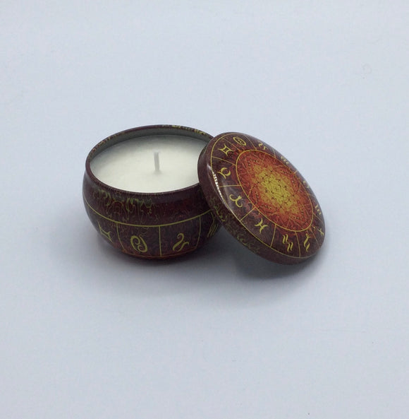 Wild Mint and Lime soy candle 2.5oz yellow and golds