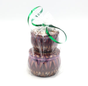 Sweet Neroli -2 piece mauve Soy Candle set - wrapped