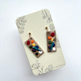 Paint Palette Polymer Clay Earrings