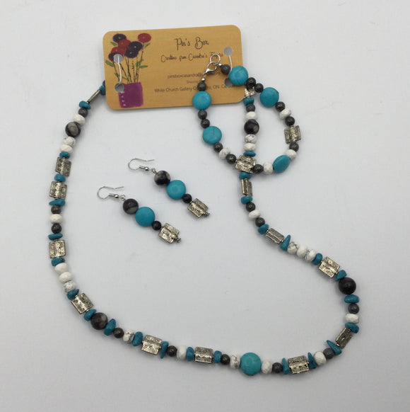 Necklace, Bracelet & Earrings