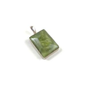 Sterling and Serpentine pendant