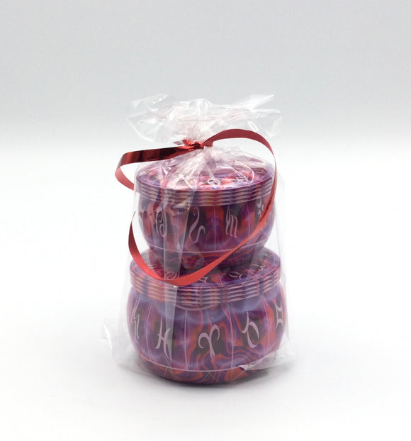 Lavender -2 piece pink Soy Candle set - wrapped