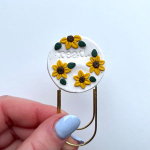 Sunflower Polymer Clay Bookmark
